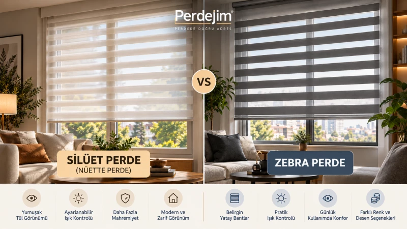 Silüet Perde mi Zebra Perde mi? Hangisi Daha Kullanışlı?