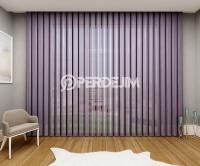 Light Purple Vertical Tulle Curtain