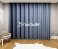Anthracite Blue Vertical Tulle Curtain