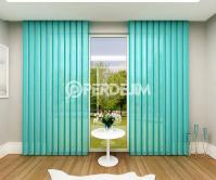 Aqua Vertical Tulle Curtain