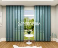 Azur Blue Vertical Tulle Curtain