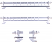 Beyaz Ahşap Rustik Perde Askısı - Raylı Rustik Borusu