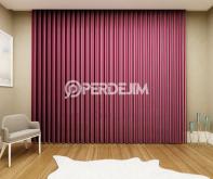 Bordeaux Vertical Tulle Curtain