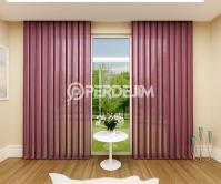 Bordeaux Vertical Tulle Curtain