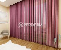 Bordeaux Vertical Tulle Curtain