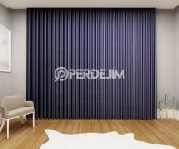 Dark Navy Vertical Tulle Curtain