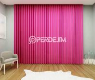 Dark Pink Vertical Tulle Curtain