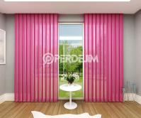 Dark Pink Vertical Tulle Curtain