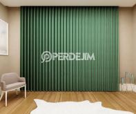 Dark Green Vertical Tulle Curtain