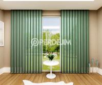 Dark Green Vertical Tulle Curtain
