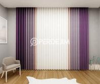 Purple & Light Purple & Powder Vertical Tulle Curtain