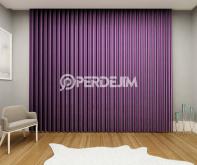 Purple Vertical Tulle Curtain