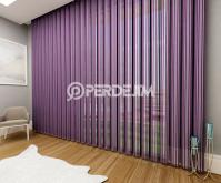 Purple Vertical Tulle Curtain