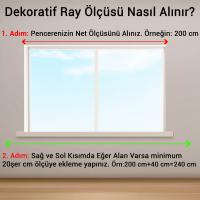 Perdejim Beyaz Dekoratif Perde Kornişi - Alüminyum Dekoratif Ray Korneş 