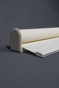  Imported Satin Open Cream Roller Blinds - With Mounting Apparatus and Skirt