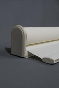 Imported Satin Ecru Roller Blinds -  With Mounting Apparatus and Skirt