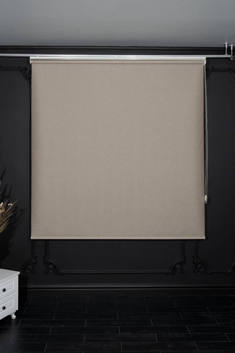 Keten Screen Kırçıllı Kahve Stor Perde