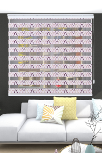 Wave Pattern Pink Zebra Curtain