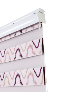 Wave Pattern Pink Zebra Curtain