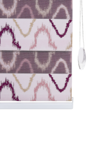 Wave Pattern Pink Zebra Curtain