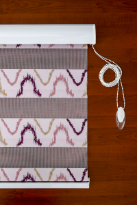Wave Pattern Pink Zebra Curtain