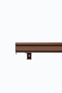 Perdejim Walnut Decorative Curtain Cornice - Aluminum Decorative Rail Cornice