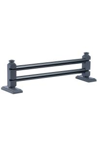 Antrasit Çetray Çift Raylı Rustik Perde Askısı S Pile ve Kornişli Perde Uyumlu