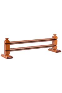 Meşe Çetray Çift Raylı Rustik Perde Askısı S Pile ve Kornişli Perde Uyumlu