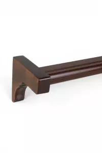 Ahşap Başlıklı Ceviz İki Kanallı Dekoratif Ray