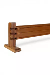 Meşe Ahşap Başlıklı 3 Kanallı Alüminyum Dekoratif Ray Korniş