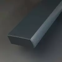 İki Kanallı Alınlıklı Antrasit Dekoratif Ray Korniş